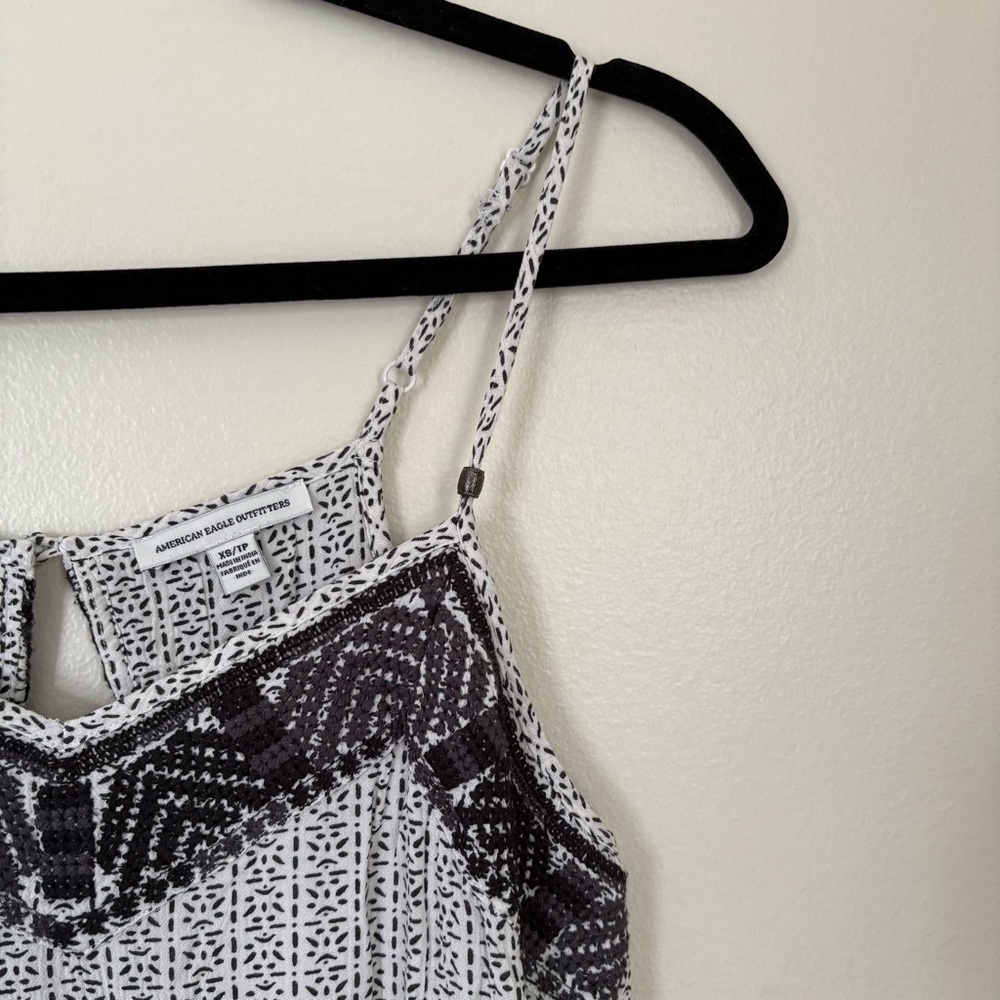 American Eagle | Black and White Lace Romper | Size XS - Picture 4 of 12